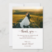 シンプル最高のスタイリッシュ日Ever 2写真 サンキューカード (裏面)