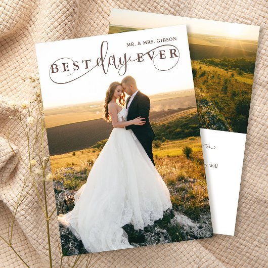 シンプル最高のスタイリッシュ日Ever 2写真 サンキューカード