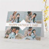 シンプル最高のパパエバシンプルー写真ファーザーズ・デイ カード (黄色い花)