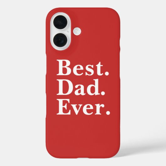 シンプル最高のパパエバー白タイポグラフィオン赤 Case-Mate iPhoneケース (裏面)