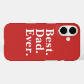 シンプル最高のパパエバー白タイポグラフィオン赤 Case-Mate iPhoneケース (裏面 (横))