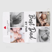 シンプル最高のパパバイパー写真コラージュ |パパ ゴルフタオル (横)