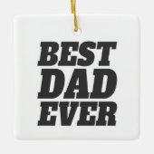 シンプル最高のパパEVER父の日 |オーナメント セラミックオーナメント (正面)