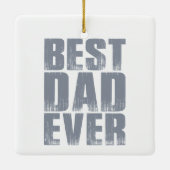 シンプル最高のパパEVER父の日 |オーナメント セラミックオーナメント (裏面)