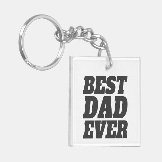 シンプル最高のパパEVER父の日 |キーチェーン キーホルダー (正面左)