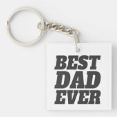 シンプル最高のパパEVER父の日 |キーチェーン キーホルダー (正面)