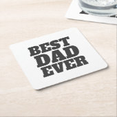シンプル最高のパパEVER父の日 |コースター スクエアペーパーコースター (アングル)