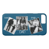 シンプル最高のパパEver白黒フォトコラージュ Case-Mate iPhoneケース (裏面(横))