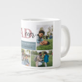 シンプル最高のパパEver Faters Dayパパ4写真 ジャンボコーヒーマグカップ (正面右)