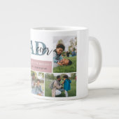 シンプル最高のパパEver Faters Dayパパ4写真 ジャンボコーヒーマグカップ (正面右)