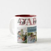 シンプル最高のパパEver Faters Dayパパ4写真 ツートーンマグカップ (正面左)