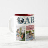 シンプル最高のパパEver Faters Dayパパ4写真 ツートーンマグカップ (正面左)