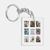 シンプル最高のパパEver Photo Collage Father's Day キーホルダー (正面左)