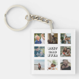 シンプル最高のパパEver Photo Collage Father's Day キーホルダー