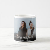 シンプル最高のパーソナライズされたFriends Forever写真 コーヒーマグカップ (中央)