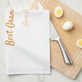 シンプル最高のミニマルGranda ever orange monogram キッチンタオル (四つ折り)