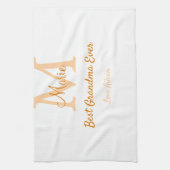 シンプル最高のミニマルGranda ever orange monogram キッチンタオル (縦)