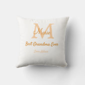 シンプル最高のミニマルGranda ever orange monogram クッション (裏面)