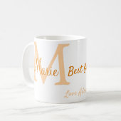 シンプル最高のミニマルGranda ever orange monogram コーヒーマグカップ (正面左)