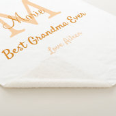 シンプル最高のミニマルGranda ever orange monogram シェルパブランケット (3/4)