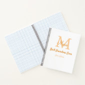 シンプル最高のミニマルGranda ever orange monogram ノートブック (内部)