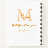 シンプル最高のミニマルGranda ever orange monogram ノートブック (裏面)