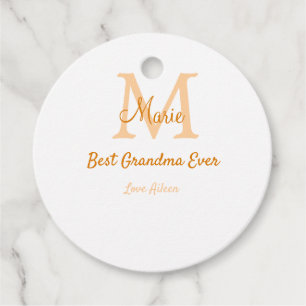 シンプル最高のミニマルGranda ever orange monogram フェイバータグ