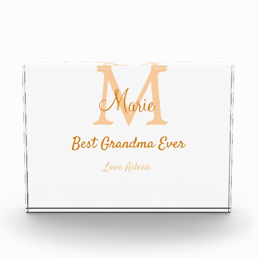 シンプル最高のミニマルGranda ever orange monogram フォトブロック (正面)