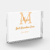 シンプル最高のミニマルGranda ever orange monogram フォトブロック (左)