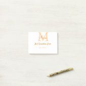 シンプル最高のミニマルGranda ever orange monogram ポストイット (デスク上)