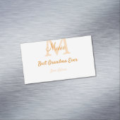 シンプル最高のミニマルGranda ever orange monogram マグネット名刺 (インサイチュ)