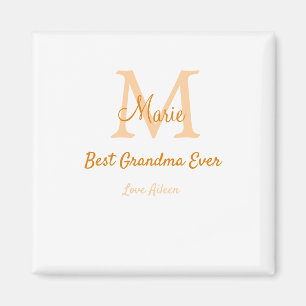 シンプル最高のミニマルGranda ever orange monogram マグネット