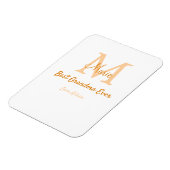 シンプル最高のミニマルGranda ever orange monogram マグネット (左側)