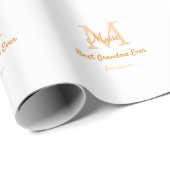 シンプル最高のミニマルGranda ever orange monogram ラッピングペーパー (ロールコーナー)