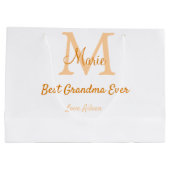 シンプル最高のミニマルGranda ever orange monogram ラージペーパーバッグ (裏面)