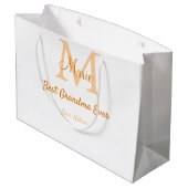 シンプル最高のミニマルGranda ever orange monogram ラージペーパーバッグ (裏面アングル)