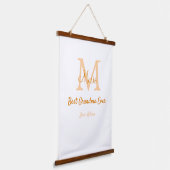 シンプル最高のミニマルGranda ever orange monogram 吊り下げ型タペストリー (傾斜あり)
