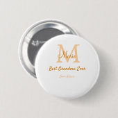 シンプル最高のミニマルGranda ever orange monogram 缶バッジ (正面&裏面)
