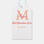 シンプル最高のミニマルGranda ever redモノグラム文字 ギフトタグ (裏面)