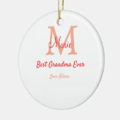 シンプル最高のミニマルGranda ever redモノグラム文字 セラミックオーナメント (左)