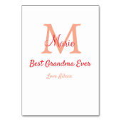 シンプル最高のミニマルGranda ever redモノグラム文字 テーブルナンバー (裏面)