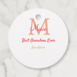 シンプル最高のミニマルGranda ever redモノグラム文字 フェイバータグ