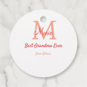 シンプル最高のミニマルGranda ever redモノグラム文字 フェイバータグ (裏面)