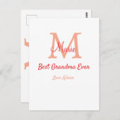 シンプル最高のミニマルGranda ever redモノグラム文字 ポストカード (正面/裏面)