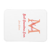 シンプル最高のミニマルGranda ever redモノグラム文字 マグネット (横)