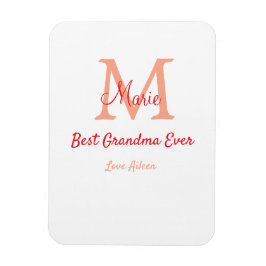 シンプル最高のミニマルGranda ever redモノグラム文字 マグネット