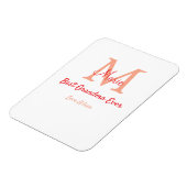 シンプル最高のミニマルGranda ever redモノグラム文字 マグネット (左側)