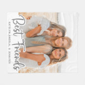 シンプル最高のモダン友パーソナライズされた達の写真 フリースブランケット (正面(横))