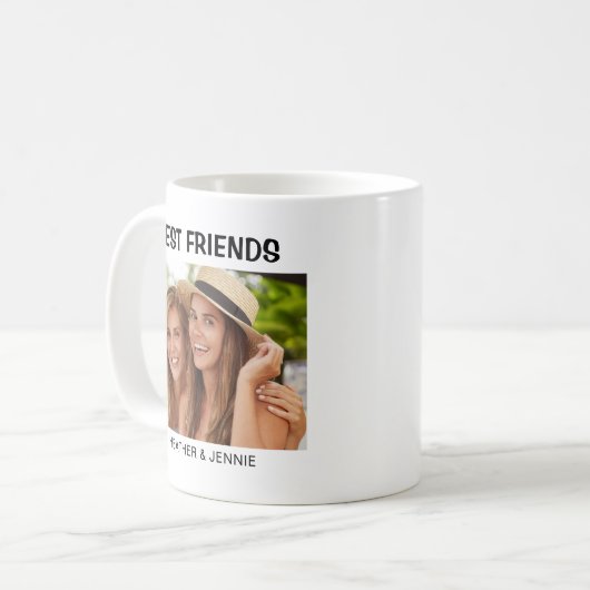 シンプル最高のモダンFriends写真 コーヒーマグカップ (正面左)