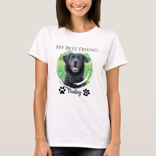 シンプル最高のモダンPet Friendの写真の名前 Tシャツ (正面)